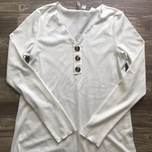 ASOS Maternity White Henley